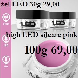 slay Гель HIGH LIGHT LED SILCARE PINK розовый 30г мл