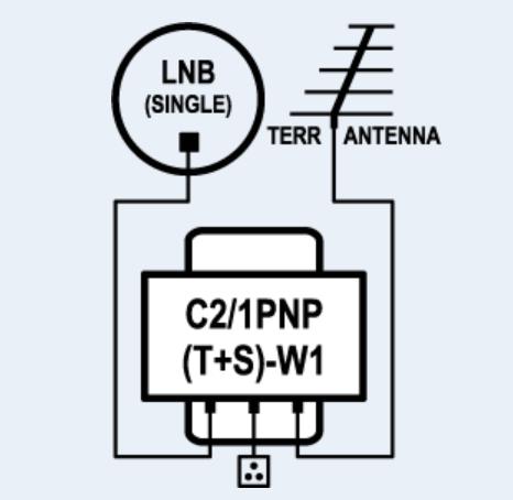 Spacetronik 2/1 C0201 PNP(T+S)-W1 внешний комбайнер