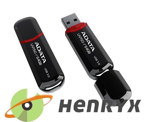 Pendrive Adata DashDrive Value UV150, 64 ГБ, USB 3.2 Gen 1, красный