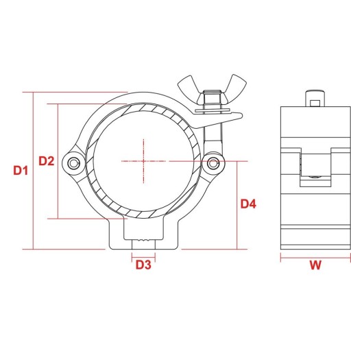 Uchwyt hak montażowy aluminiowy BeamZ udźwig100kg