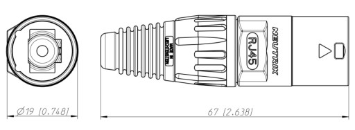 Корпус разъема NEUTRIK NE8MC-1 RJ45 ETHERCON