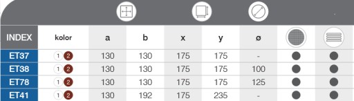 КРЫШКА ВЕНТИЛЯЦИОННОЙ РЕШЕТКИ AIRIN 13X13 ET37