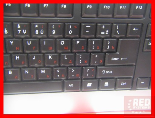 RED Klawiatura Unitek Rosyjska Ultra Flat Cyrylica