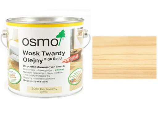 OSMO 3065 HARD WAX OIL Полуматовое 0,125л