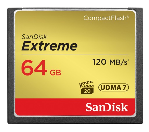 Карта памяти SanDisk CF 64 ГБ Extreme 120 МБ/с