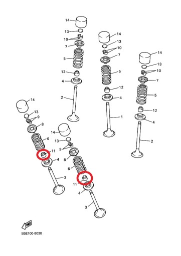 USZCZELNIACZ ZAWORU WYDECHOWEGO YAMAHA YFZ 450 R