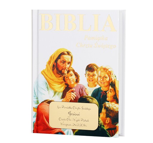 BIBLIA NA CHRZEST KOMUNIĘ GRAWER I KARTKA GRATIS