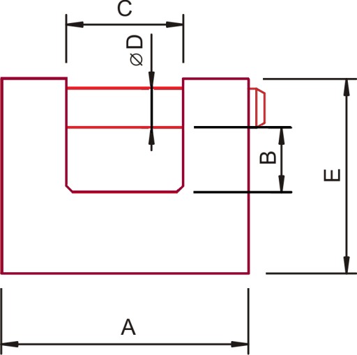 KŁÓDKA MOSIĘŻNA TRZPIENIOWA RYGLOWA GERDA 75 mm
