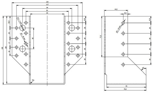 СОЕДИНИТЕЛЬ КРОНШТЕЙНА БАЛКИ WB20 64x128 СЕРТИФИКАТ