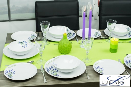 LUBIANA LAWENDA ZESTAW KOMPLET OBIADOWY 36 EL