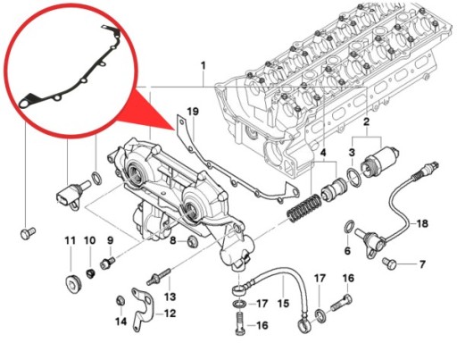 ДЛЯ BMW M52 M54 ПРОКЛАДКА КОРПУСА ДВОЙНОЙ VANOS