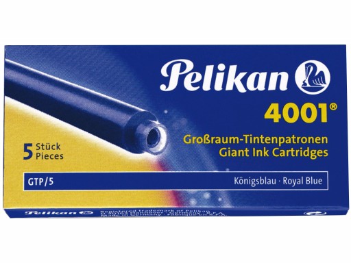 Картриджи-ручки длинные синие PELIKAN GTP/5A