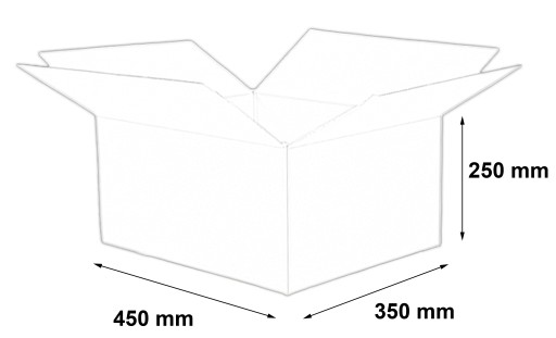 КАРТОННАЯ КОРОБКА 450x350x250 Транспортировочная L 10шт.