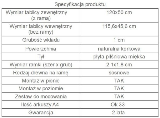 Пробковая доска 120х50 см. 50х120, отличное качество!