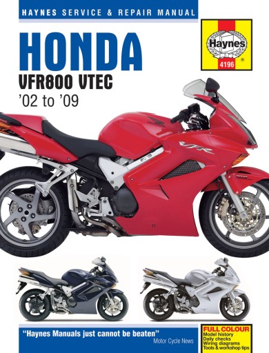 HONDA VFR800 V-TEC V-FOURS 02-09 РУКОВОДСТВО ПО РЕМОНТУ