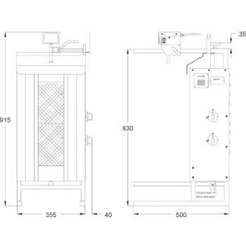 ГАЗОВЫЙ ГИРОС КЕБАБ 30кг ПОТИС ГД-2