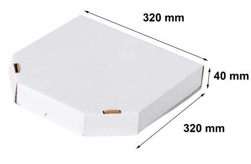 КАРТОННАЯ КОРОБКА 320х320х40мм БЕЛАЯ ПИЦЦА 32 - 10 шт.