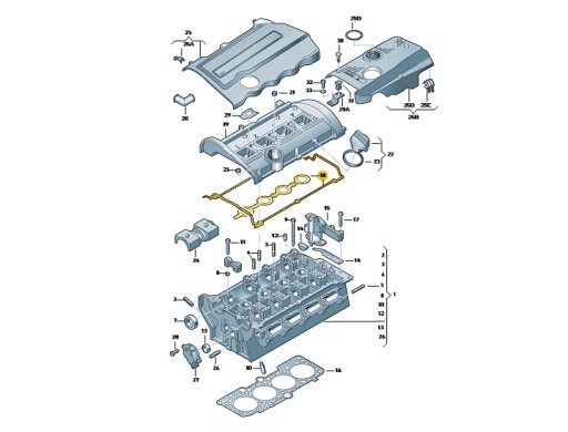 ПРОКЛАДКА КЛАПАНА КРЫШКИ AUDI VW SKODA SEAT 1.8T