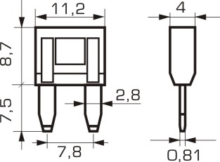 ПРЕДОХРАНИТЕЛЬ MINIVAL MINI VAL BLADE 30A MTA 10 ШТ.