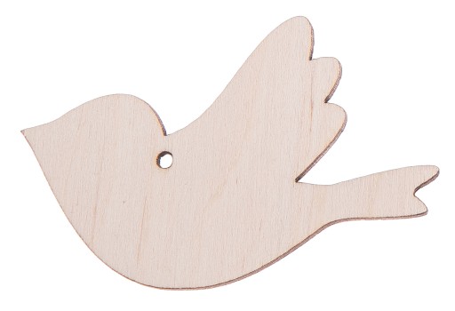 ПТИЦА Деревянный кулон BIRD ДЕКУПАЖ
