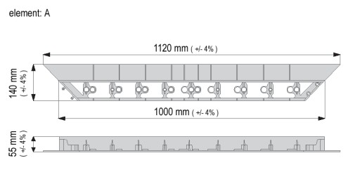 Obrzeże trawnikowe z najazdem 2 mb Palisada