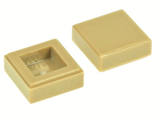 LEGO Płytka gładka 1x1 3070b dark tan - 2 szt.