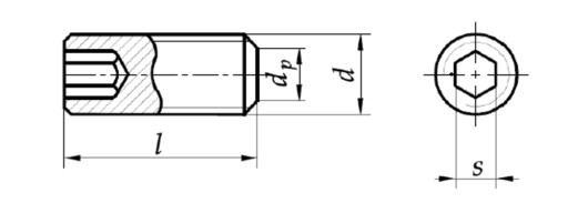 Установочный винт M12x14 с потайной головкой, черный, DIN 913, 10 шт.