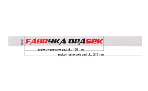 OPASKI NA RĘKĘ TYVEK 19mm - 5000 szt NADRUK GRATIS