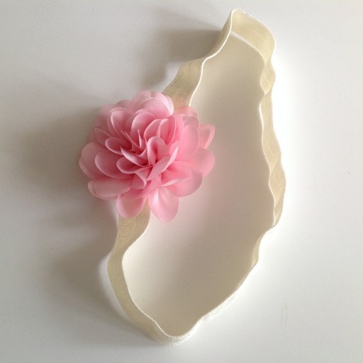 Цветочная полоса Ecru+Pink 35CM-54CM крещение