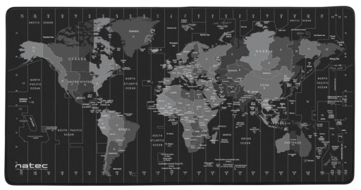 Большой коврик для мыши Natec World Map 80x40 см