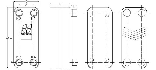 ПЛАСТИНЧАТЫЙ ТЕПЛООБМЕННИК SECESPOL LB31-30 35кВт.