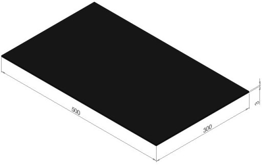 Резиновая пластина, резина SBR, 3x300x500 мм