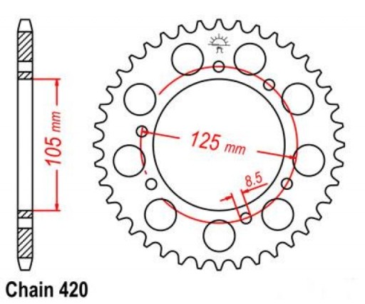 КОМПЛЕКТ ПРИВОДОВ ПРИВОД YAMAHA DT 50 R DT50 03-06