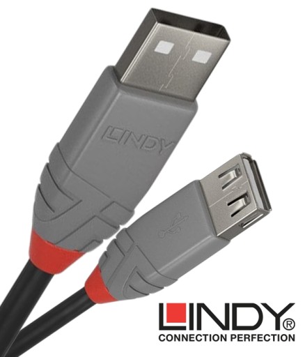 УДЛИНИТЕЛЬ USB 2.0 A-A LINDY 36701 — 0,5 м