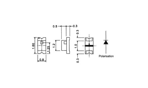 SMD LED 0603 ЗЕЛЕНЫЙ 10 ШТ.