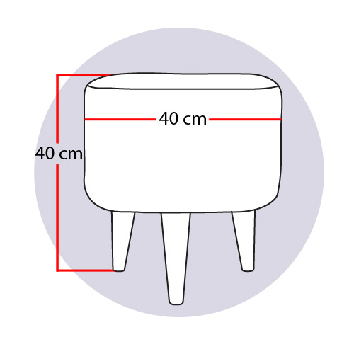 Пуф-табурет на ТРЕХ ножках, СЕРЫЙ ЦВЕТ 06