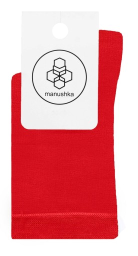НОСКИ МАНУШКА КРАСНЫЕ БАМБУКОВЫЕ 38/41