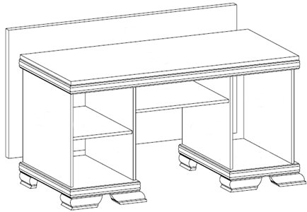 СТОЛ для кабинета, гостиной, классический KORA KB