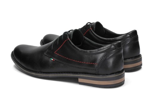 PÓŁBUTY MĘSKIE CASUAL SKÓRA 281/P CZARNY 45