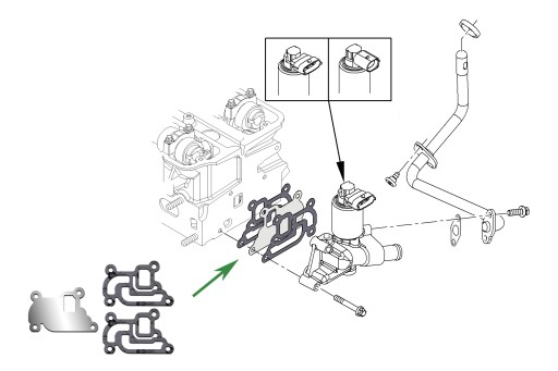 Заглушка EGR OPEL 1.0 1.2 1.4 Astra H Corsa B/C