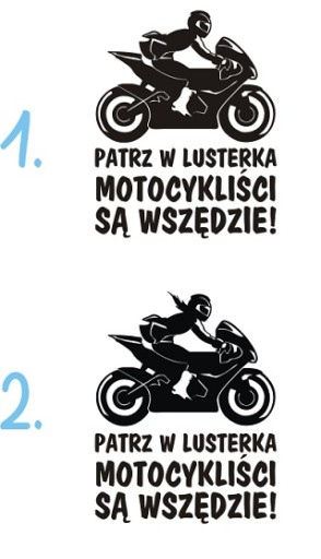 Наклейка Посмотрите в зеркало, мотоциклисты повсюду, спидер *УЗОРЫ *ЦВЕТА