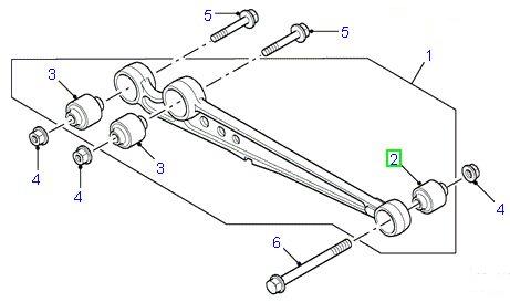 Сайлентблоки передних и задних поперечных рычагов Land Rover Discovery II