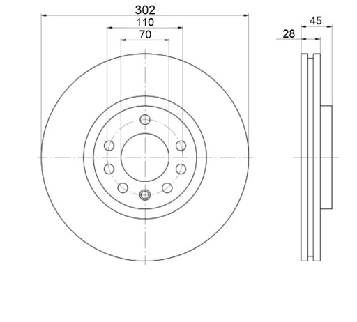 MIKODA 1631 GT ДИСКИ, КОЛОДКИ SAAB 9-3 02-15 передние 302мм