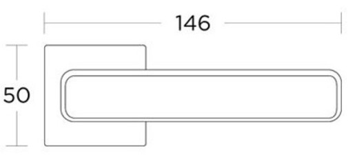 Klamka 2145 rozeta kwadratowa czarny/ chrom Convex