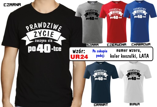 Koszulka prezent URODZINY 18 40 50 60 lat XXXL