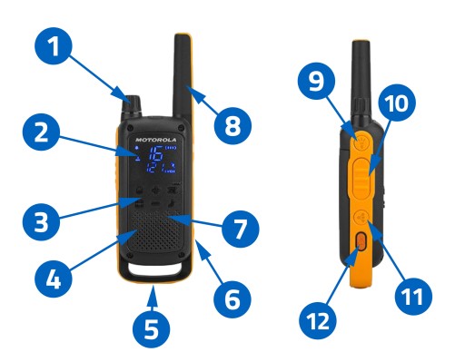 РАЦИЯ MOTOROLA T82 EXTREME WALKWAY ДО 10 км 8 шт. + 2 ЧЕХОЛА |