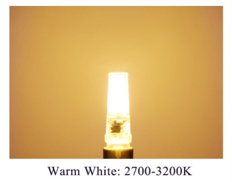 G4 Żarówka LED COB 6W 12V - biała ciepła, MINI