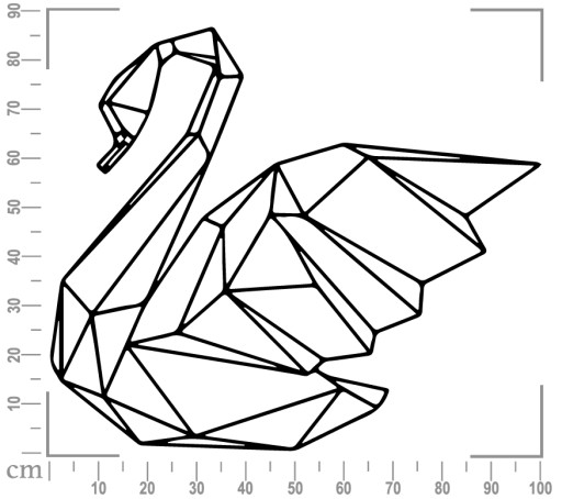 ГЕОМЕТРИЧЕСКИЕ НАКЛЕЙКИ НА НАСТЕНУ ЛЕБЕДЬ 100см