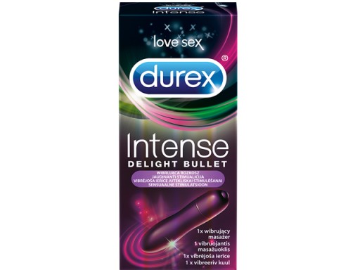 Мини-вибратор DUREX Intense, массажер Delight Bullet