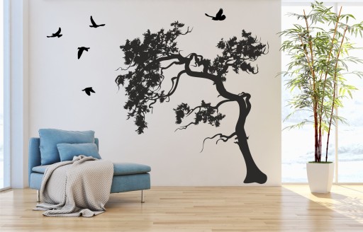 Наклейки на стену «дерево» 200см x 200см 9511